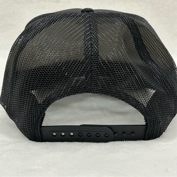 Nautical Captain Oak Leaf Embroidered Trucker Mesh OTTO Cap Snap back Hat Black - Picture 4 of 6